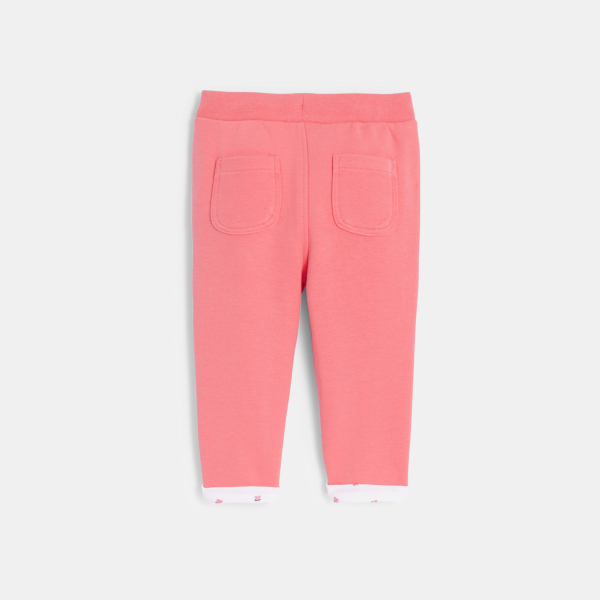 بنطال رياضي للجري من الصوف الناعم، باللون الوردي للفتيات